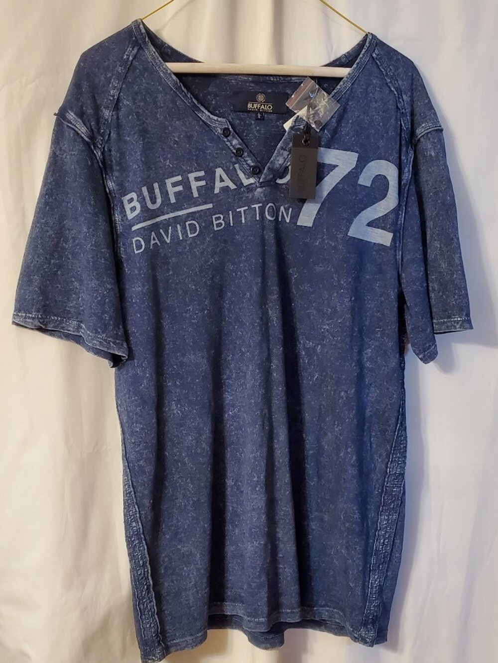 Buffalo David Bitton Men's Henley New with Tags! Blue Size: L